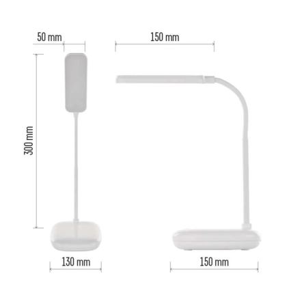 LED Pritemdoma lanksti stalinė lempa LED/12W/230V 3000K/4000K/6500K balta