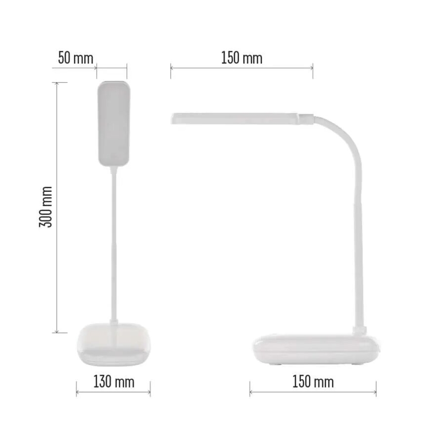 LED Pritemdoma lanksti stalinė lempa LED/12W/230V 3000K/4000K/6500K balta