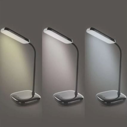 LED Pritemdoma lanksti stalinė lempa LED/12W/230V 3000K/4000K/6500K juoda