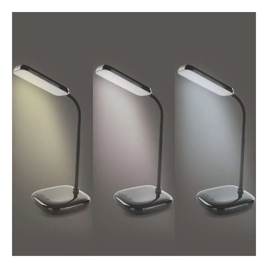 LED Pritemdoma lanksti stalinė lempa LED/12W/230V 3000K/4000K/6500K juoda