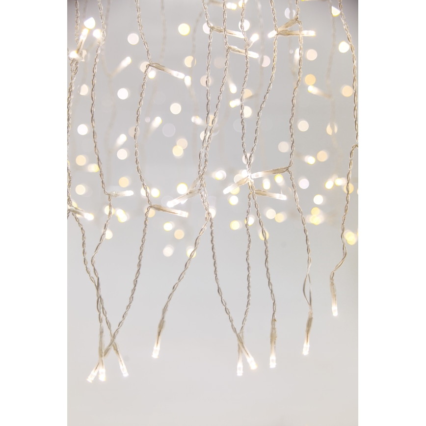 LED Pritemdoma lauko kalėdinė užuolaidėlė 360xLED/8,4W/230V 2x2 m IP44 šilta balta + nuotolinio valdymo pultas
