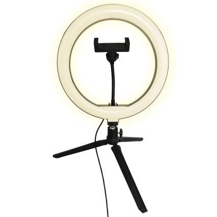 LED Pritemdoma lempa su trikoju ir laikikliu vaizdo įrašų rašymui LED/10W/5V 2700-6500K