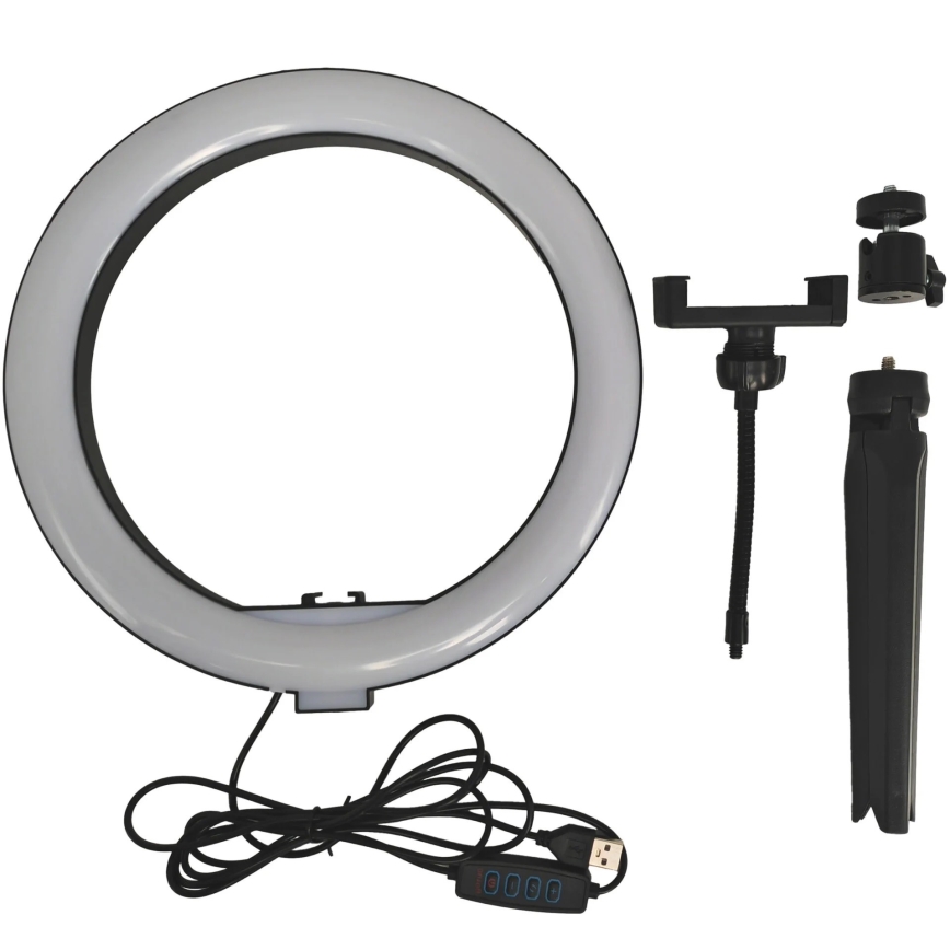LED Pritemdoma lempa su trikoju ir laikikliu vaizdo įrašų rašymui LED/10W/5V 2700-6500K