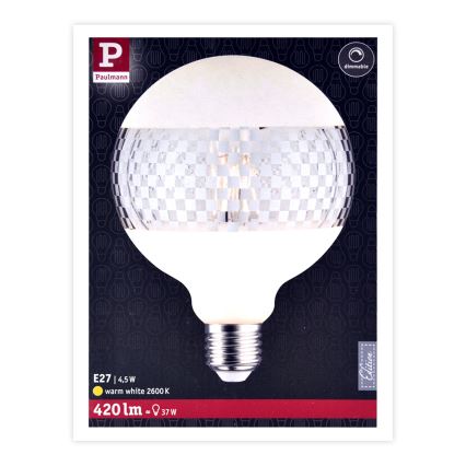 LED Pritemdoma lemputė CLASSIC G125 E27/4,5W/230V 2600K - Paulmann 28742