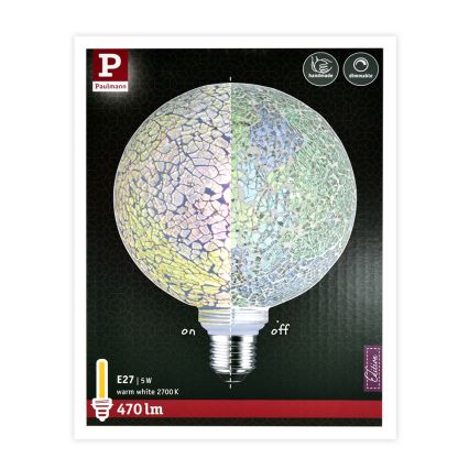 LED Pritemdoma lemputė MOSAIC G125 E27/5W/230V 2700K - Paulmann 28745