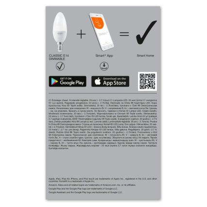LED Pritemdoma lemputė SMART + E14 / 5W / 230V 2700K - Ledvance