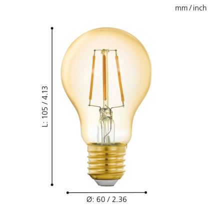 LED pritemdoma lemputė VINTAGE E27/5,5W /230V 2200K - Eglo 11864