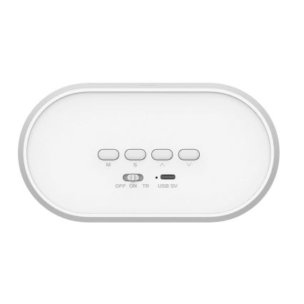 LED Pritemdoma maža naktinė lempa su žadintuvu BUNNY LED/1,2W/5V 3000K