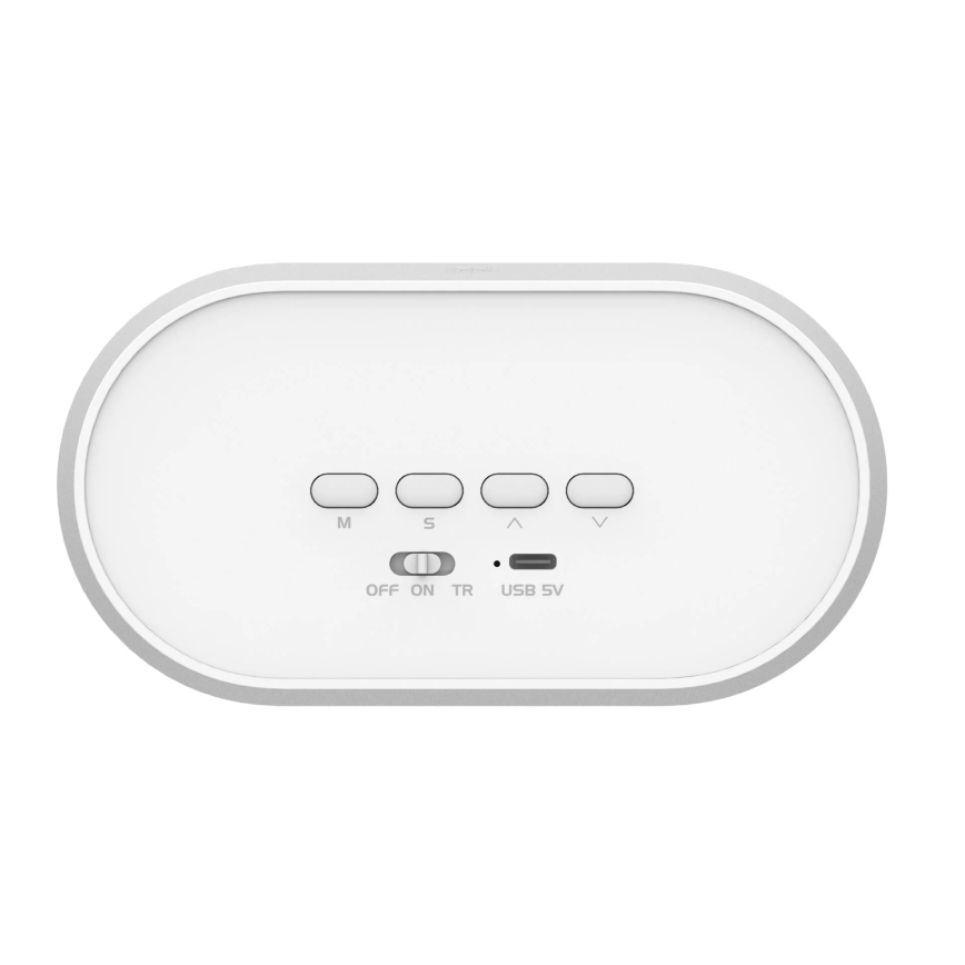 LED Pritemdoma maža naktinė lempa su žadintuvu BUNNY LED/1,2W/5V 3000K