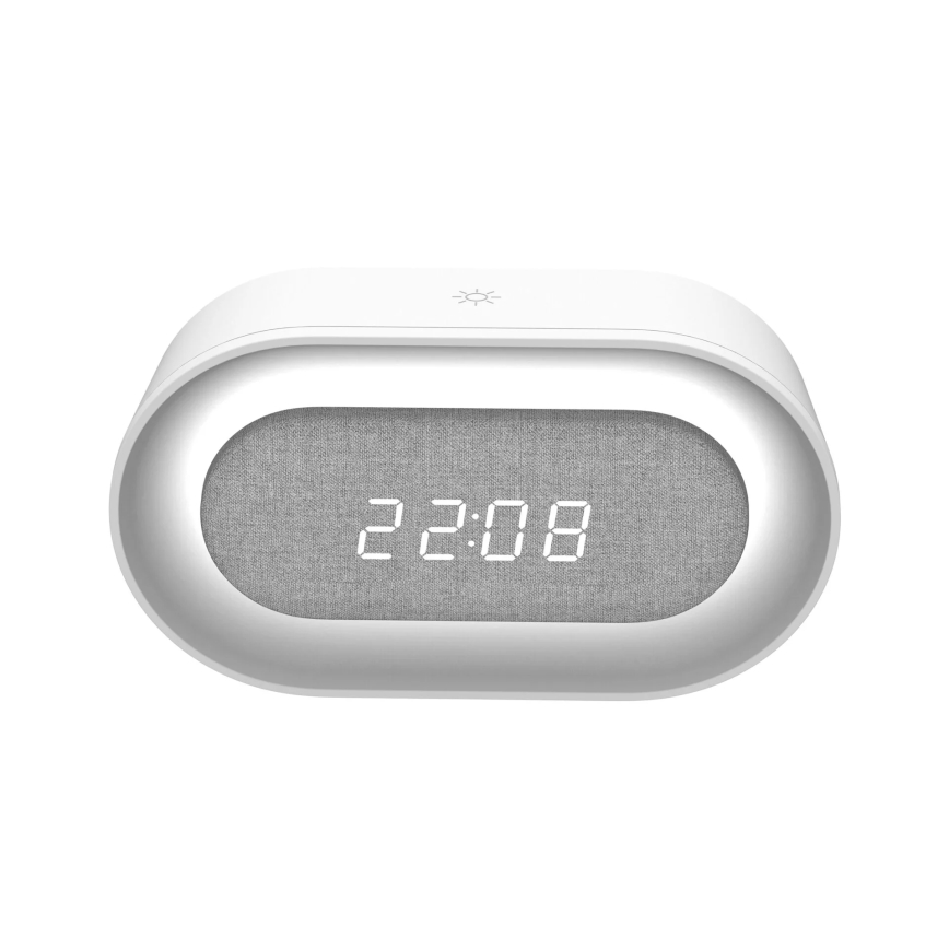 LED Pritemdoma maža naktinė lempa su žadintuvu KAJA LED/1,3W/5V 3000K