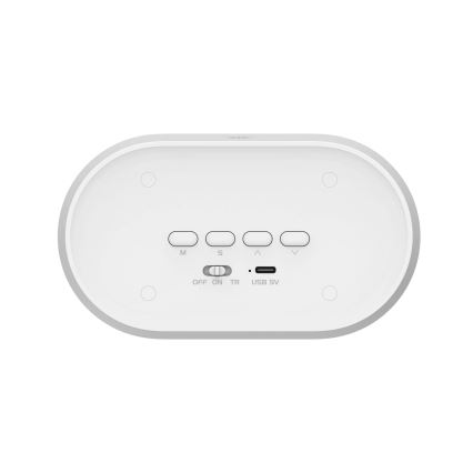 LED Pritemdoma maža naktinė lempa su žadintuvu KAJA LED/1,3W/5V 3000K