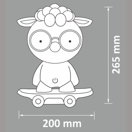 LED Pritemdoma naktinė naktinė lempa LED / 2.5W / 230V pilka avis