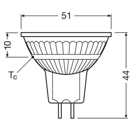 LED dimeriuojama reflektorinė lemputė MR16 GU5,3/5,3W/12V 4000K 36° CRI 97 - Ledvance