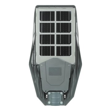 LED Pritemdoma saulės energijos gatvės lempa su jutikliu KERS LED/300W/3,2V 6500K 8000 mAh IP65 pilka + nuotolinio valdymo pultas