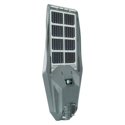 LED Pritemdoma saulės energijos gatvės lempa su jutikliu KERS LED/300W/3,2V 6500K 8000 mAh IP65 pilka + nuotolinio valdymo pultas