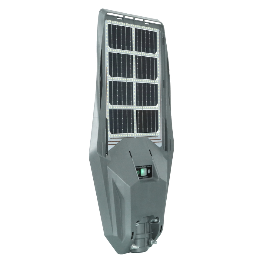 LED Pritemdoma saulės energijos gatvės lempa su jutikliu KERS LED/300W/3,2V 6500K 8000 mAh IP65 pilka + nuotolinio valdymo pultas