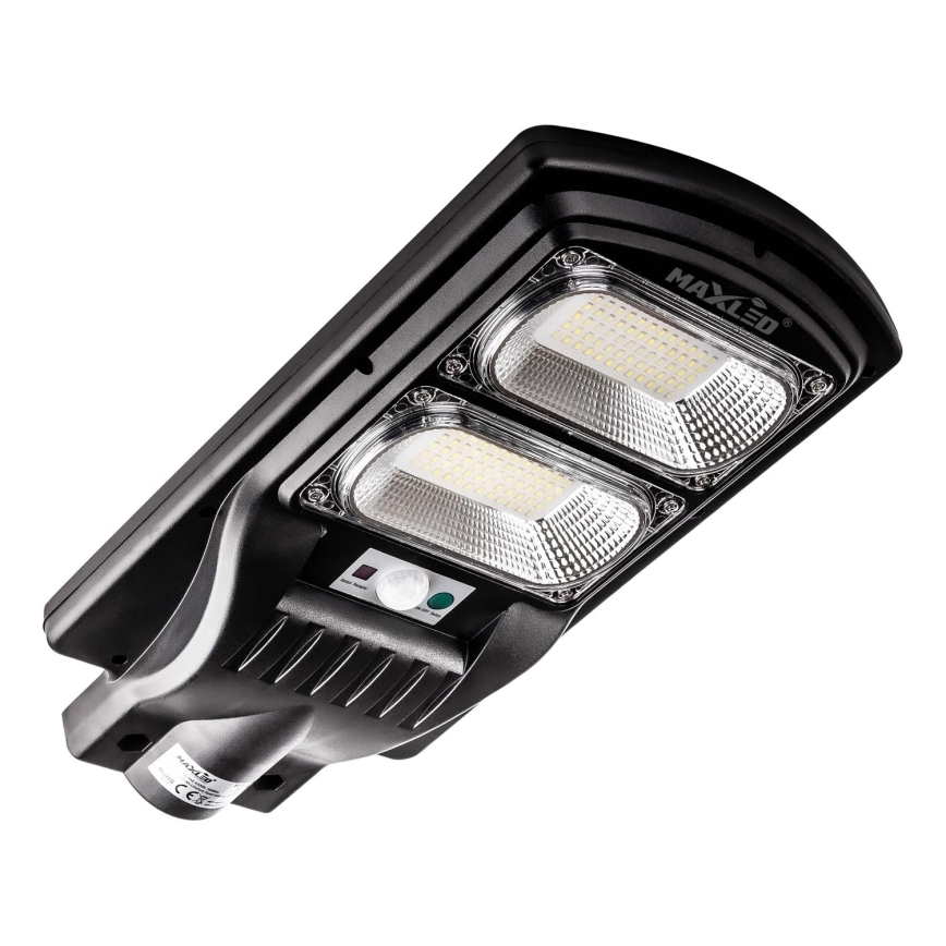 LED Pritemdoma saulės energijos gatvės lempa su jutikliu LED/120W/6V 6500K IP65 juoda + nuotolinio valdymo pultas
