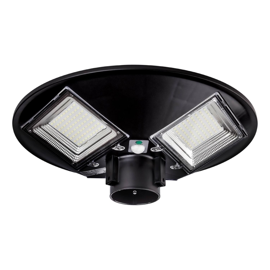 LED Pritemdoma saulės energijos gatvės lempa su jutikliu LED/15W/6V 11000 mAh 6500K IP65 juoda + nuotolinio valdymo pultas