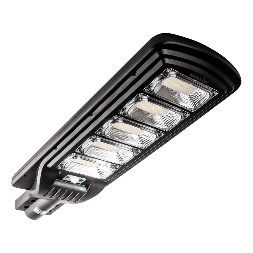 LED Pritemdoma saulės energijos gatvės lempa su jutikliu LED/300W/6V 6500K IP65 juoda + nuotolinio valdymo pultas