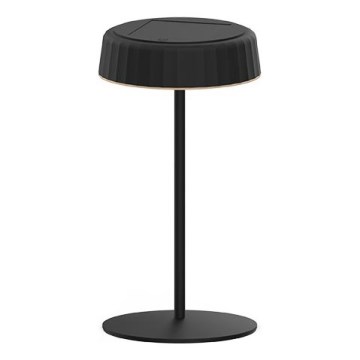 LED Pritemdoma saulės energijos įkraunama stalinė lempa VIVIEN LED/3W/5V 2700K 1600 mAh IP54 juoda