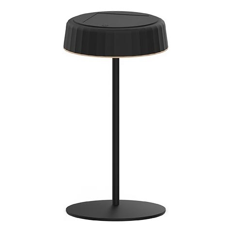 LED Pritemdoma saulės energijos įkraunama stalinė lempa VIVIEN LED/3W/5V 2700K 1600 mAh IP54 juoda