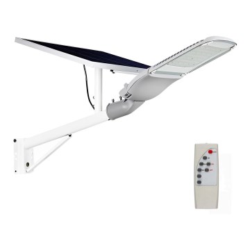 LED Pritemdoma saulės gatvės lempa SAMSUNG CHIP LED/50W/6,4V 4000K IP65 30000 mAh + nuotolinio valdymo pultas