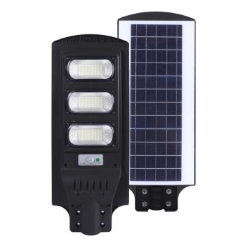 LED pritemdoma saulės gatvės lempa su judesio ir prieblandos jutikliu URBI LED/8W/3,2V 6500K IP54 + nuotolinio valdymo pultas