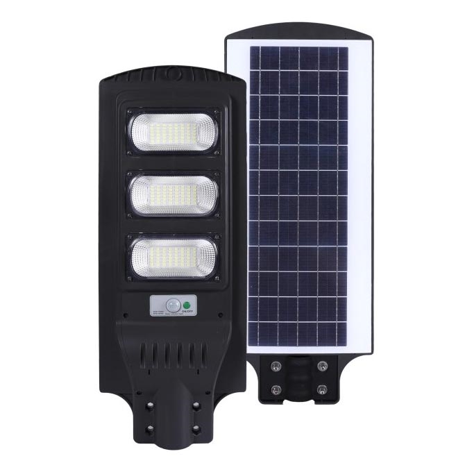 LED pritemdoma saulės gatvės lempa su judesio ir prieblandos jutikliu URBI LED/8W/3,2V 6500K IP54 + nuotolinio valdymo pultas