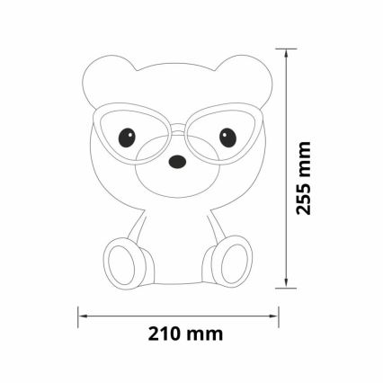 LED pritemdoma vaikiška jutiklinė lempa BIBI LED/2,5W/3,7V 1200 mAh