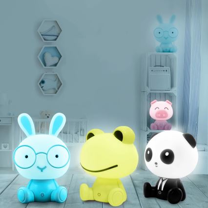 LED pritemdoma vaikiška jutiklinė lempa FROG LED/2,5W/3,7V 1200 mAh