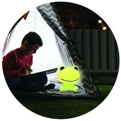 LED pritemdoma vaikiška jutiklinė lempa FROG LED/2,5W/3,7V 1200 mAh