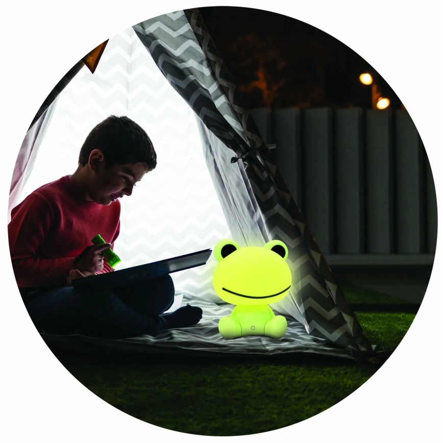 LED pritemdoma vaikiška jutiklinė lempa FROG LED/2,5W/3,7V 1200 mAh