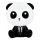 LED pritemdoma vaikiška jutiklinė lempa PANDA LED/2,5W/3,7V 1200 mAh