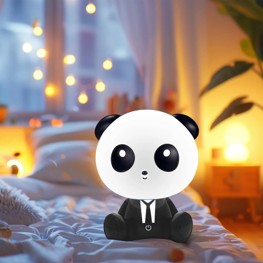 LED pritemdoma vaikiška jutiklinė lempa PANDA LED/2,5W/3,7V 1200 mAh
