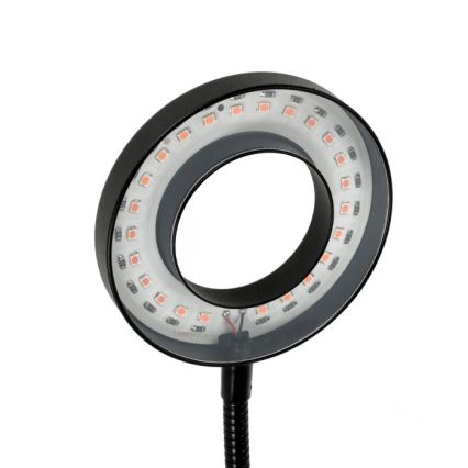 LED Pritemdomas lankstus Stalinis šviestuvas su segtuku augalams auginti VITARO 2xLED/4W/230V juoda