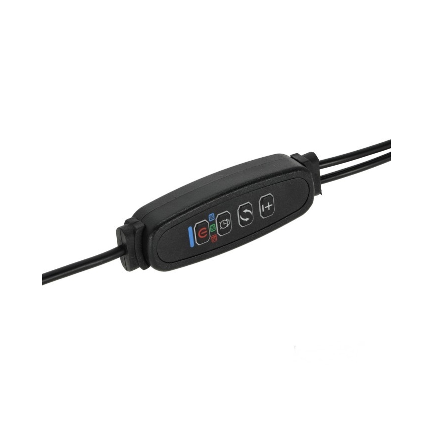 LED Pritemdomas lankstus Stalinis šviestuvas su segtuku augalams auginti VITARO 2xLED/4W/230V juoda