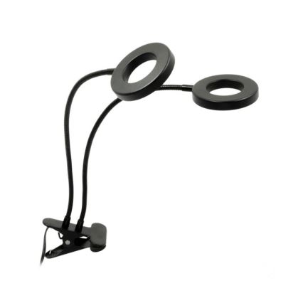 LED Pritemdomas lankstus Stalinis šviestuvas su segtuku augalams auginti VITARO 2xLED/4W/230V juoda