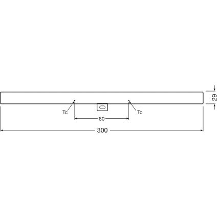 LED Pritemdomas fluorescencinis vamzdis S14d/3W/230V 2700K 30 cm CRI 90 - Osram
