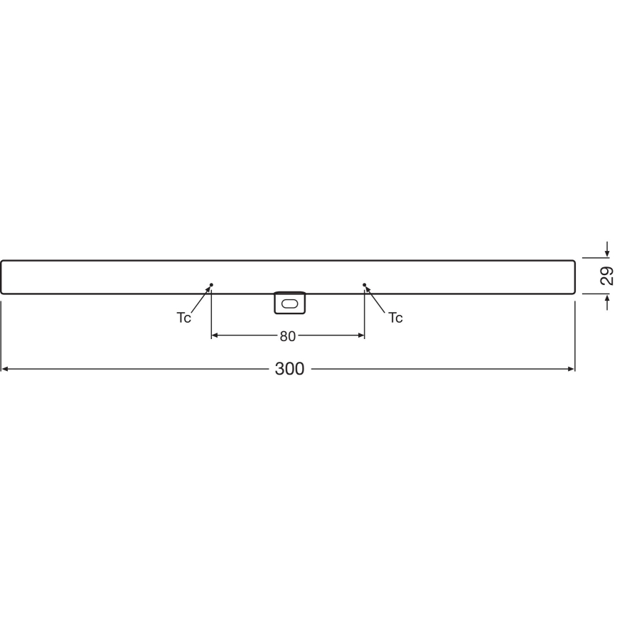 LED Pritemdomas fluorescencinis vamzdis S14d/3W/230V 2700K 30 cm CRI 90 - Osram
