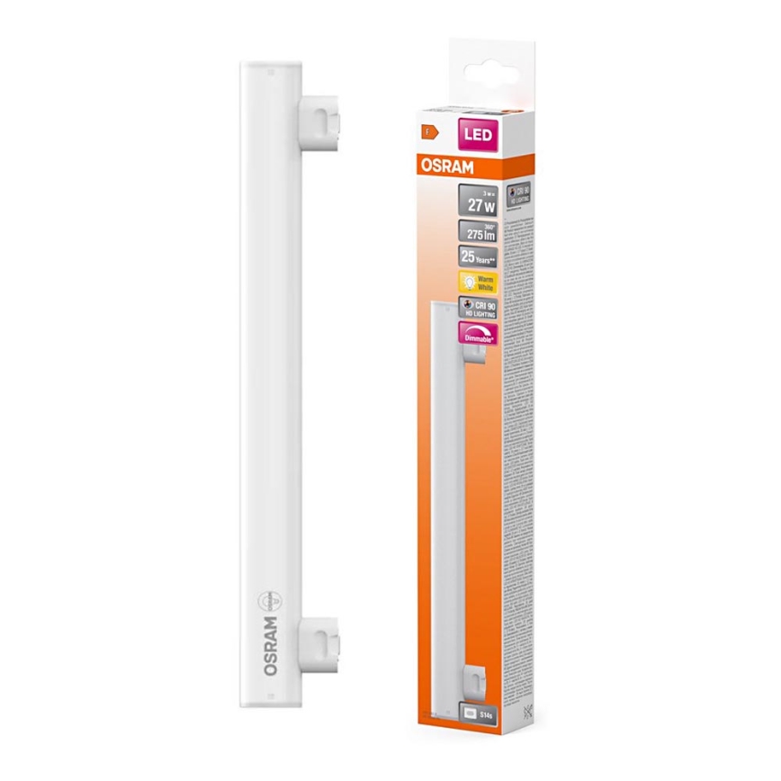 LED Pritemdomas fluorescencinis vamzdis S14s/3W/230V 2700K 30 cm CRI 90 - Osram
