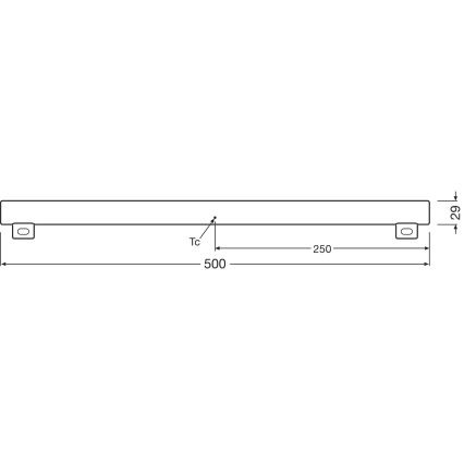 LED Pritemdomas fluorescencinis vamzdis S14s/4,7W/230V 2700K 50 cm CRI 90 - Osram