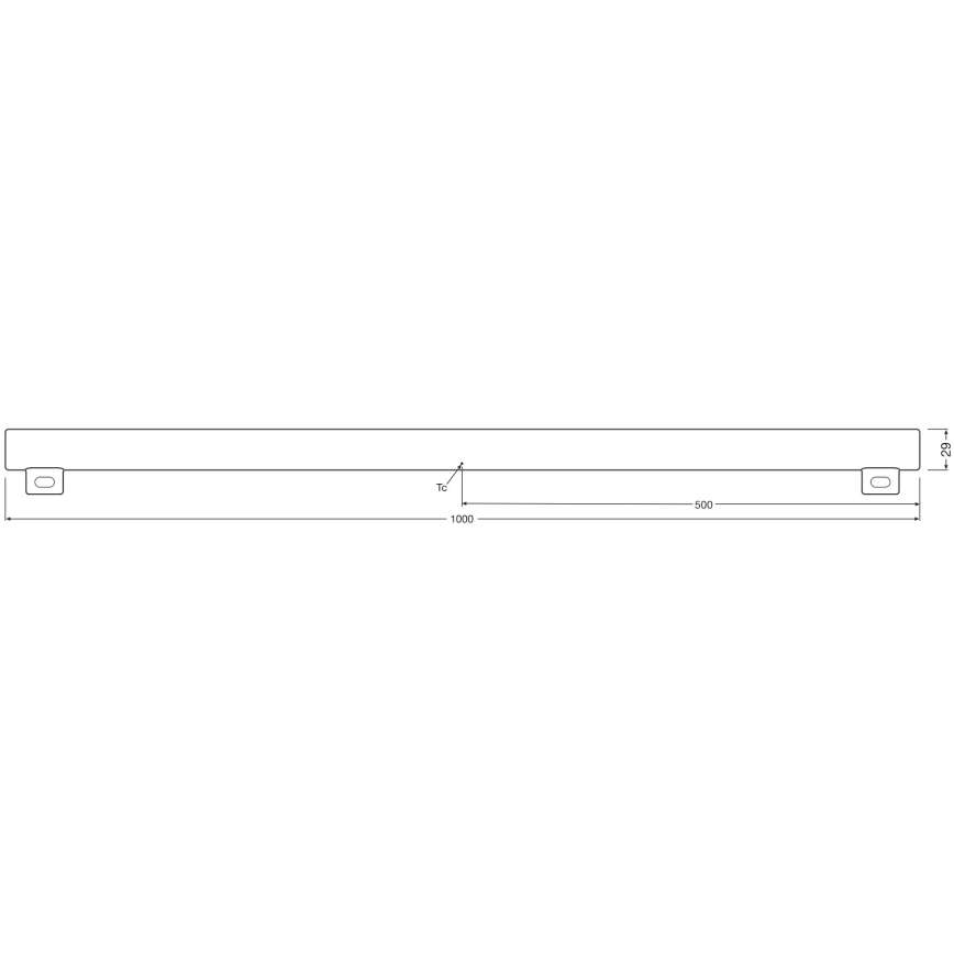 LED Pritemdomas fluorescencinis vamzdis S14s/9,9W/230V 2700K 100 cm CRI 90 - Osram