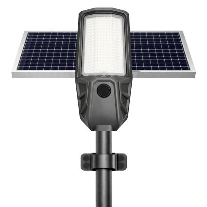LED reguliuojamas gatvės šviestuvas su jutikliu ir saulės moduliu KOBRA LED/400W/3,2V 24000 mAh IP65 antracitas + nuotolinis valdymas