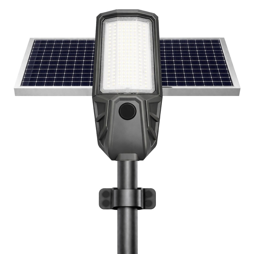 LED reguliuojamas gatvės šviestuvas su jutikliu ir saulės moduliu KOBRA LED/400W/3,2V 24000 mAh IP65 antracitas + nuotolinis valdymas