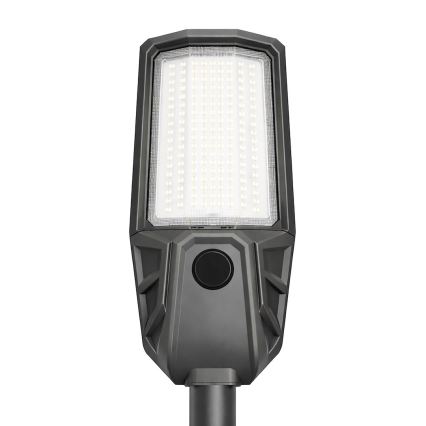 LED reguliuojamas gatvės šviestuvas su jutikliu ir saulės moduliu KOBRA LED/400W/3,2V 24000 mAh IP65 antracitas + nuotolinis valdymas