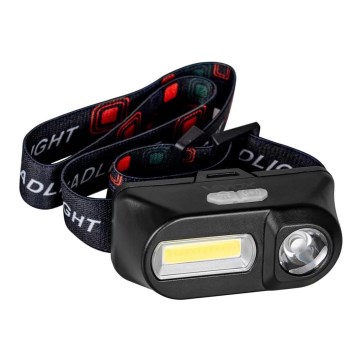 LED Pritemdomas įkraunamas galvos žibintas 2xLED/5V IP44 210 blizgus 2000 mAh