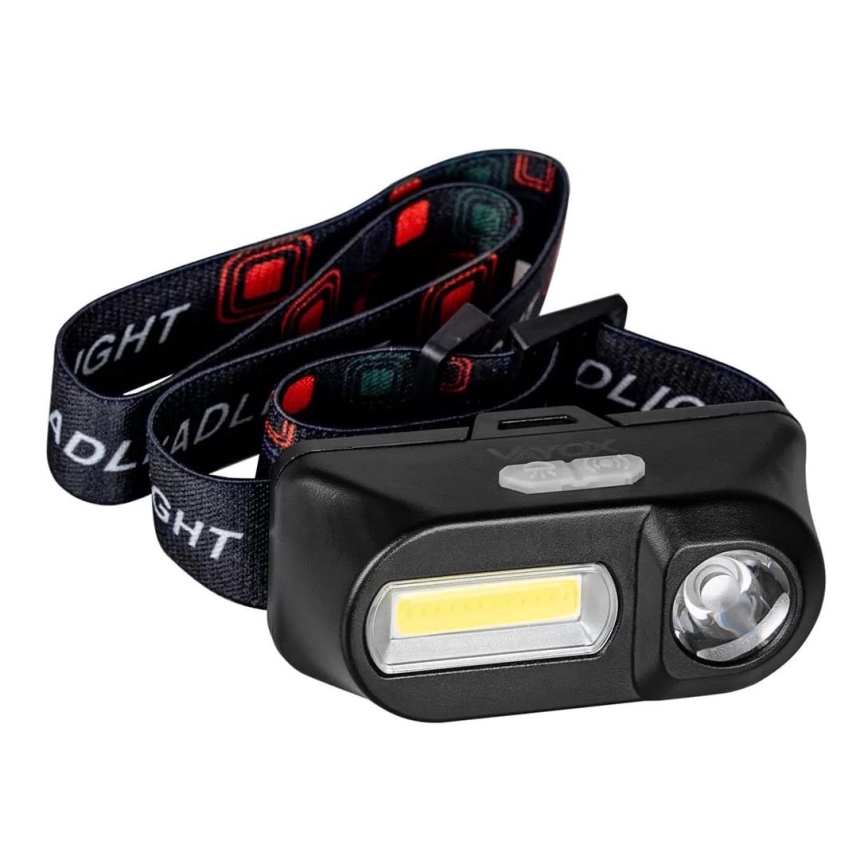 LED Pritemdomas įkraunamas galvos žibintas 2xLED/5V IP44 210 blizgus 2000 mAh