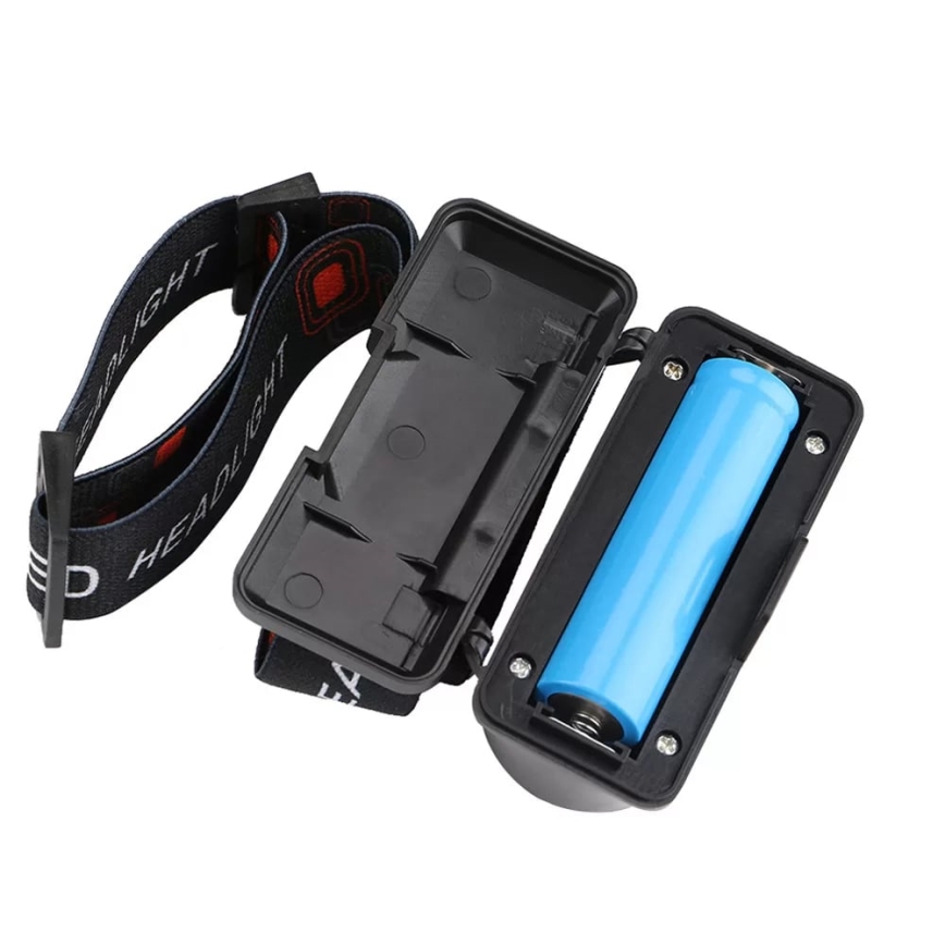 LED Pritemdomas įkraunamas galvos žibintas 2xLED/5V IP44 210 blizgus 2000 mAh