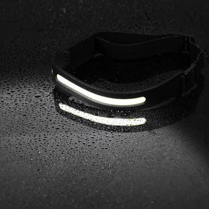 LED Pritemdomas reguliavimas įkraunamas galvos žibintas su jutikliu 2xLED/5V IP44 350 blizgus 1200 mAh