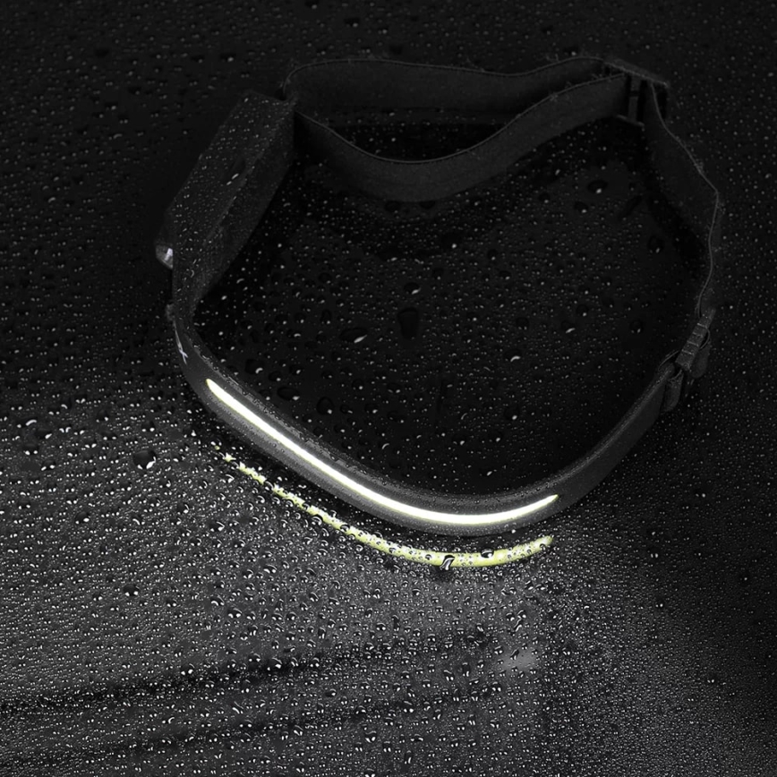 LED Pritemdomas reguliavimas įkraunamas galvos žibintas su jutikliu 2xLED/5V IP44 350 blizgus 1200 mAh